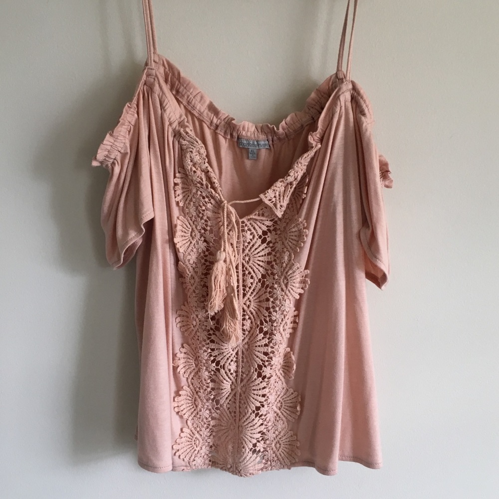 Charlotte Russe Boho Cold Shoulder Top